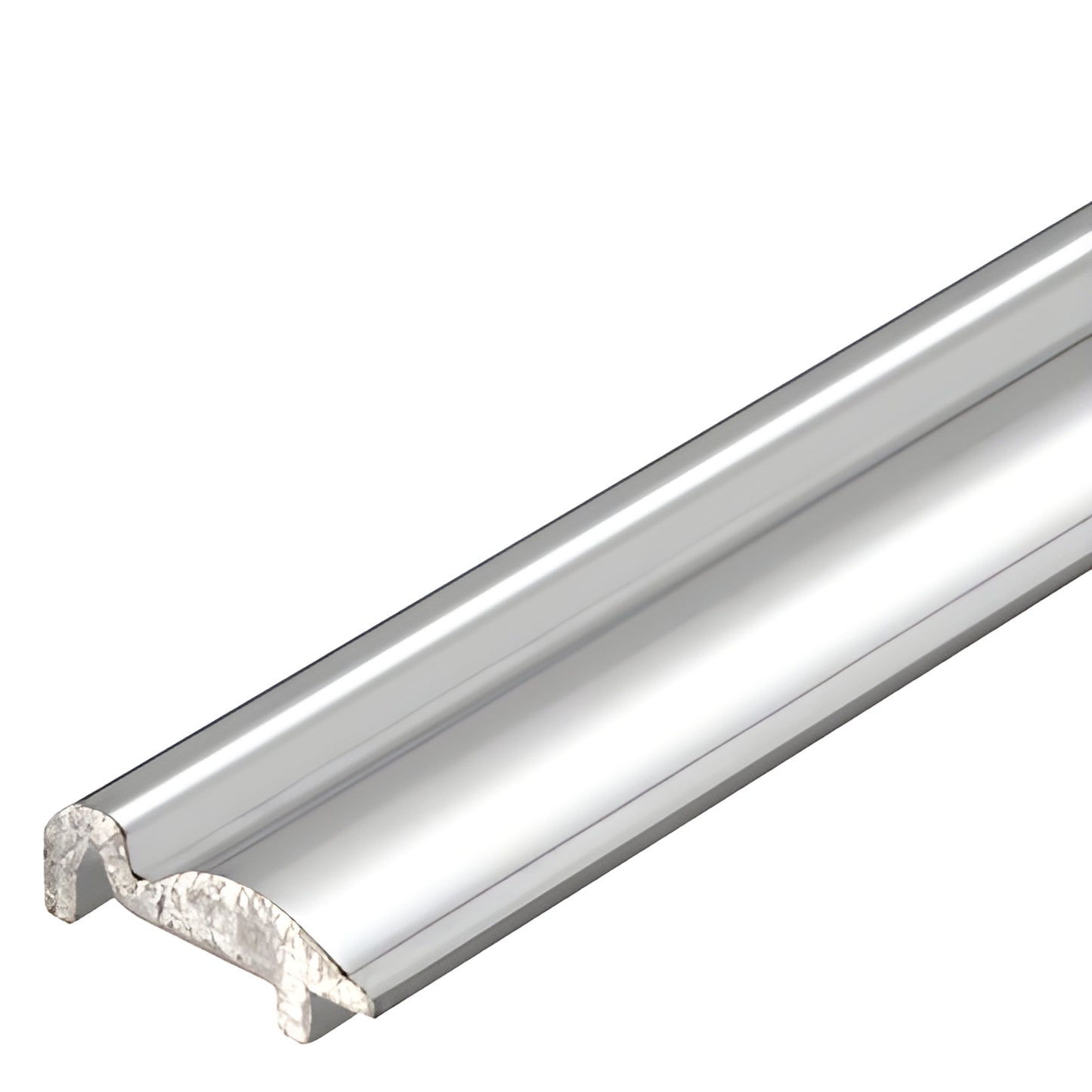 BT484CH polished chrome aluminum bottom track for Essence sliding doors, 84 in replacement.