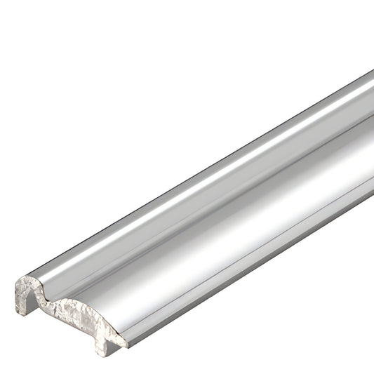 BT484CH polished chrome aluminum bottom track for Essence sliding doors, 84 in replacement.