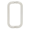 Polished nickel back-to-back tubular pull handle for glass doors, 3/4 diameter, 8 c-c (SKU BMNW8X8PN)