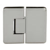 Brushed-nickel solid brass Cologne shower hinge, glass-to-glass positive-close for 10-12mm glass - SKU C0L780BN