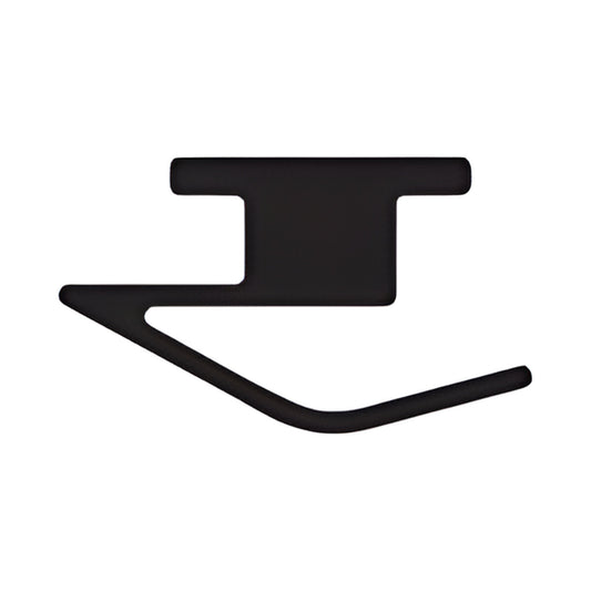 Black rigid PVC header door seal NP803 - top-rail profile for 144-inch openings.