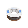 A 100-foot roll of gray storefront door pile weatherstrip on a cardboard spool.
