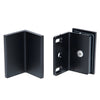Two matte black Bellagio wall mount brackets displayed side-by-side to show front and rear profiles.