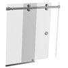 A 3D product render of the Bristol Series sliding shower door assembly with top roller track and glass panel.