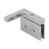 The back side of the brass Cardiff series hinge showing the mounting screw holes.