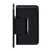 A side profile view of the matte black Cologne 337 Series adjustable shower door hinge.