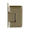 A side profile view of the brushed bronze Cologne 044 series wall mount offset hinge.