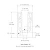 A technical line drawing showing the dimensions and hole pattern of the 8B series base shoe.