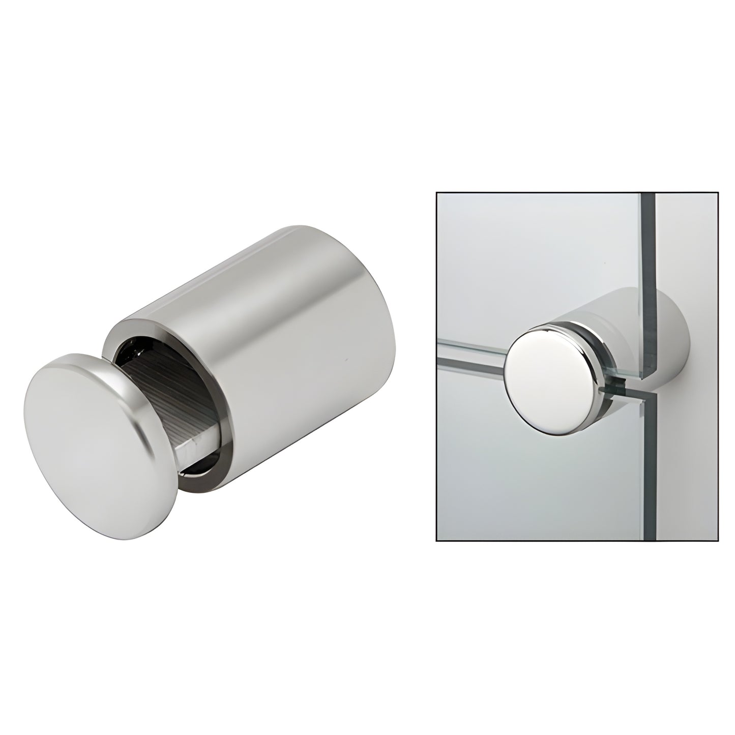 DAEG114BS brushed stainless steel double-sided adjustable edge grip for 1/8-1/2 in (3-12mm) glass panels