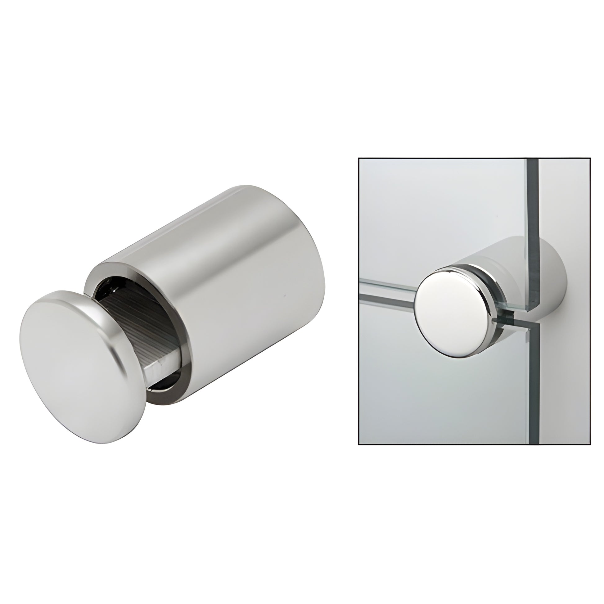 DAEG114BS brushed stainless steel double-sided adjustable edge grip for 1/8-1/2 in (3-12mm) glass panels