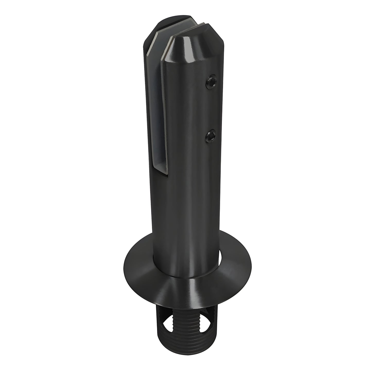 FWCR12MBL matte-black 2205 duplex stainless core-mount spigot, friction-fit for 12mm tempered glass