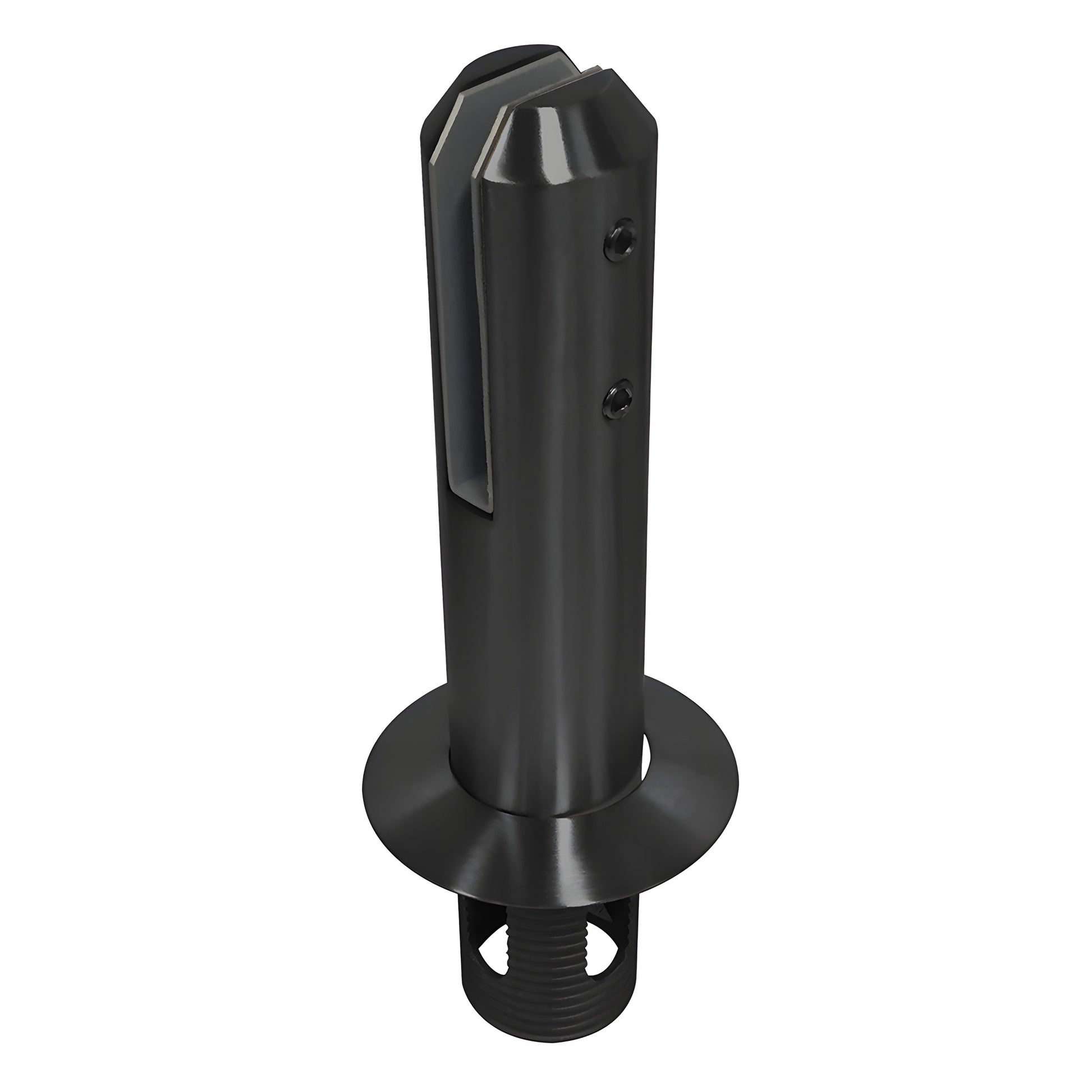 FWCR12MBL matte-black 2205 duplex stainless core-mount spigot, friction-fit for 12mm tempered glass