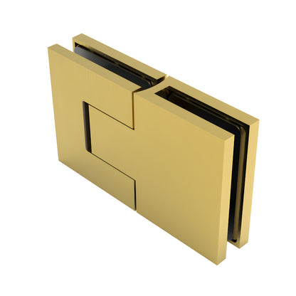 BEL380SB Bellagio satin brass concealed glass-to-glass hinge for frameless shower doors (8-10mm glass)