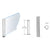 CRL PP08 18 in Polished Stainless Steel Round Corner Post
