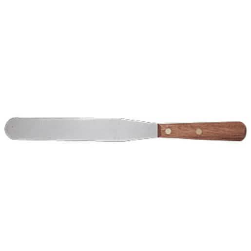 CRL 8x1-1/4 Wooden Handle Spatula: Durable, ergonomic tool for precise applications.