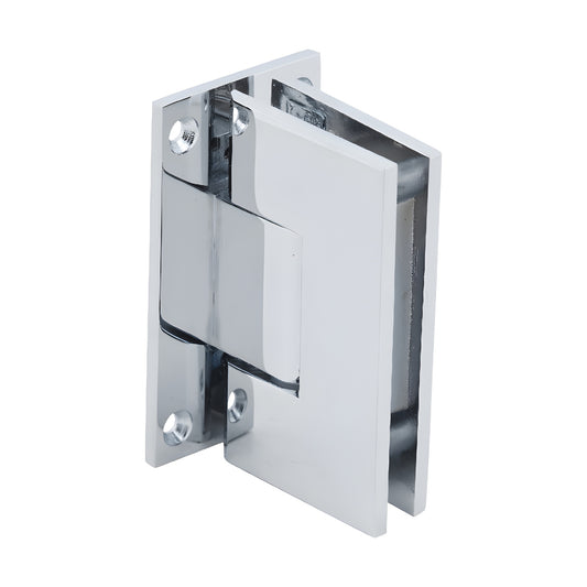 V1E067CH polished chrome Vienna positive-close wall-mount hinge for 10-12mm tempered glass
