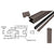 CRL Matte Bronze Rectangular 2" x 2-5/8" 60" 180° Glass End Post Kit