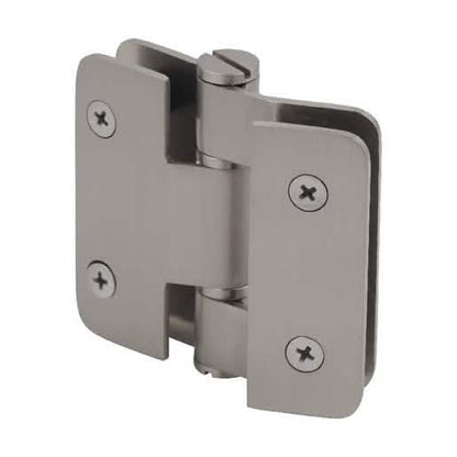 CRL Brushed Nickel Zurich 180° Glass-to-Glass Inswing Bi-Fold Hinge - Sleek & Modern