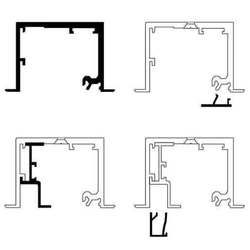 CRL Satin Anodized Drop Ceiling Fixed Panel Track Kit - Sleek & Durable Design