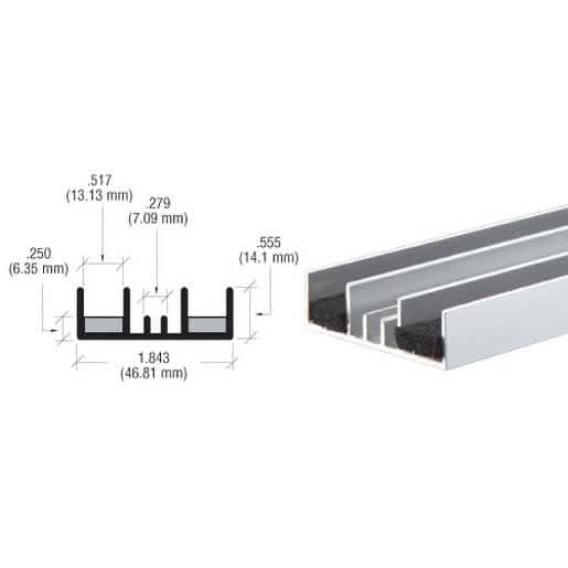 CRL Satin Anodized Double Jamb Extrusion With Cushion - Durable & Stylish Door Solution