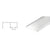 CRL Polished Stainless Steel Snap-In Header Filler, 120 in