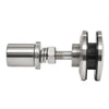 RSF10BS swivel glass attachment, 316 stainless swivel/cap fitting for 3/8-9/16" tempered glass, polished finish