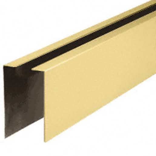CRL Satin Brass Cladding for W7B Windscreen & Smoke Baffle Base Shoe, 120-inch