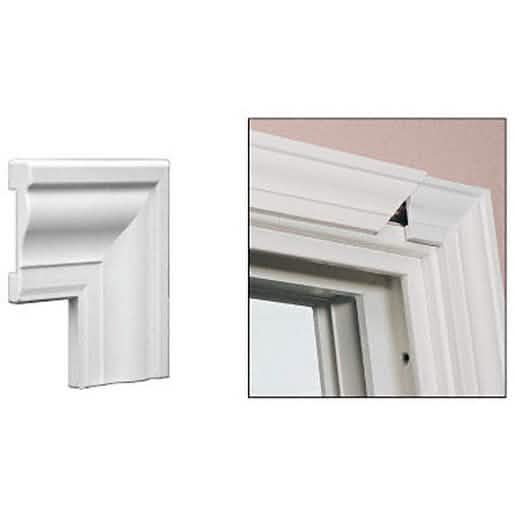 CRL White TrimQuick® Corner Clip for TQ356W Vinyl Window Casing - Enhance Window Finish