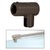 CRL Oil-Rubbed Bronze U-Bracket Support for 3/8" & 1/2" Glass