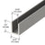 CRL Brushed Anodized 3/8" Fixed Panel Shower Door Deep U-Channel 95"
