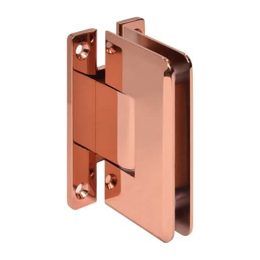 Rose Gold CRL 337 Series Wall Mount Hinge with Adjustable 'H' Back Plate for Glass Doors
