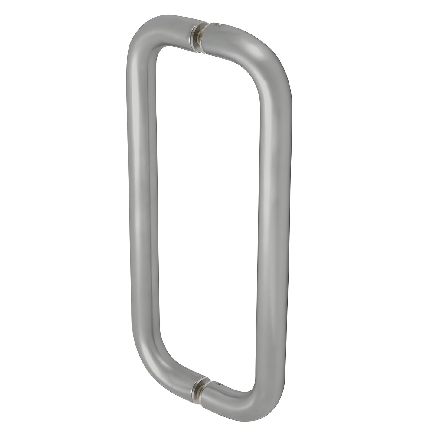 Brushed stainless steel straight pull handle, 1" diameter, 10" center-to-center, back-to-back mount (SKU M21651032D)