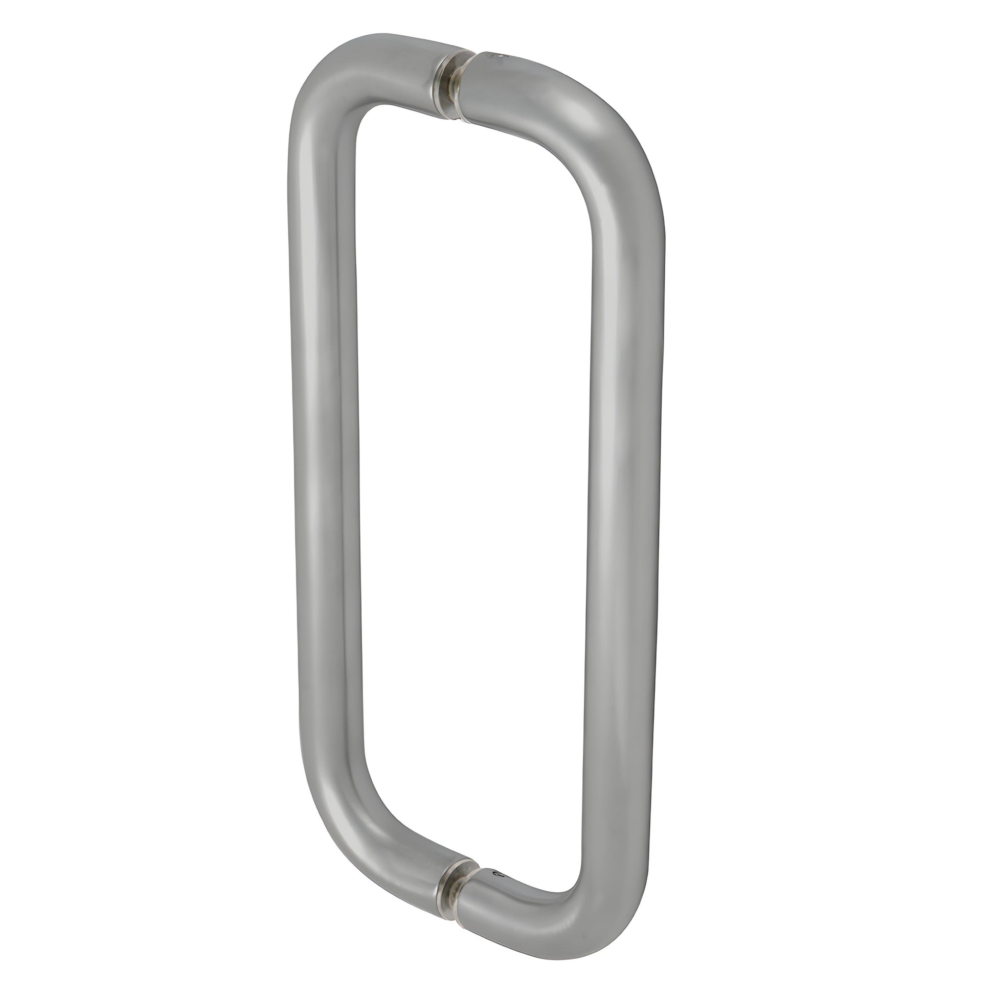 Brushed stainless steel straight pull handle, 1" diameter, 10" center-to-center, back-to-back mount (SKU M21651032D)