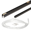 EHK980RB - Oil rubbed bronze aluminum EZ-Adjust frameless shower header kit; filler insert, clear glazing vinyl and screws