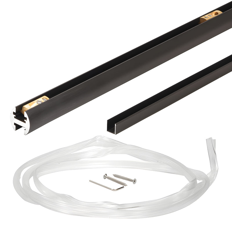 EHK980RB - Oil rubbed bronze aluminum EZ-Adjust frameless shower header kit; filler insert, clear glazing vinyl and screws