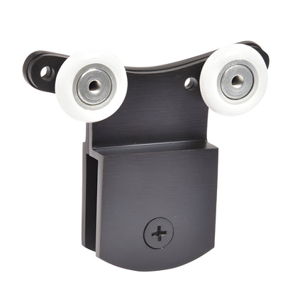 DK660RB oil rubbed bronze top hanger with dual white nylon rollers for 3/8" (10mm) frameless sliding shower glass