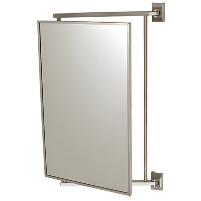 CRL Pivot-N-Vue Brushed Nickel 14 x 22 Double-Hinged Bathroom Mirror