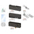 CRL Matte Black Patch Kit for Frameless Glass Doors w/ Lock