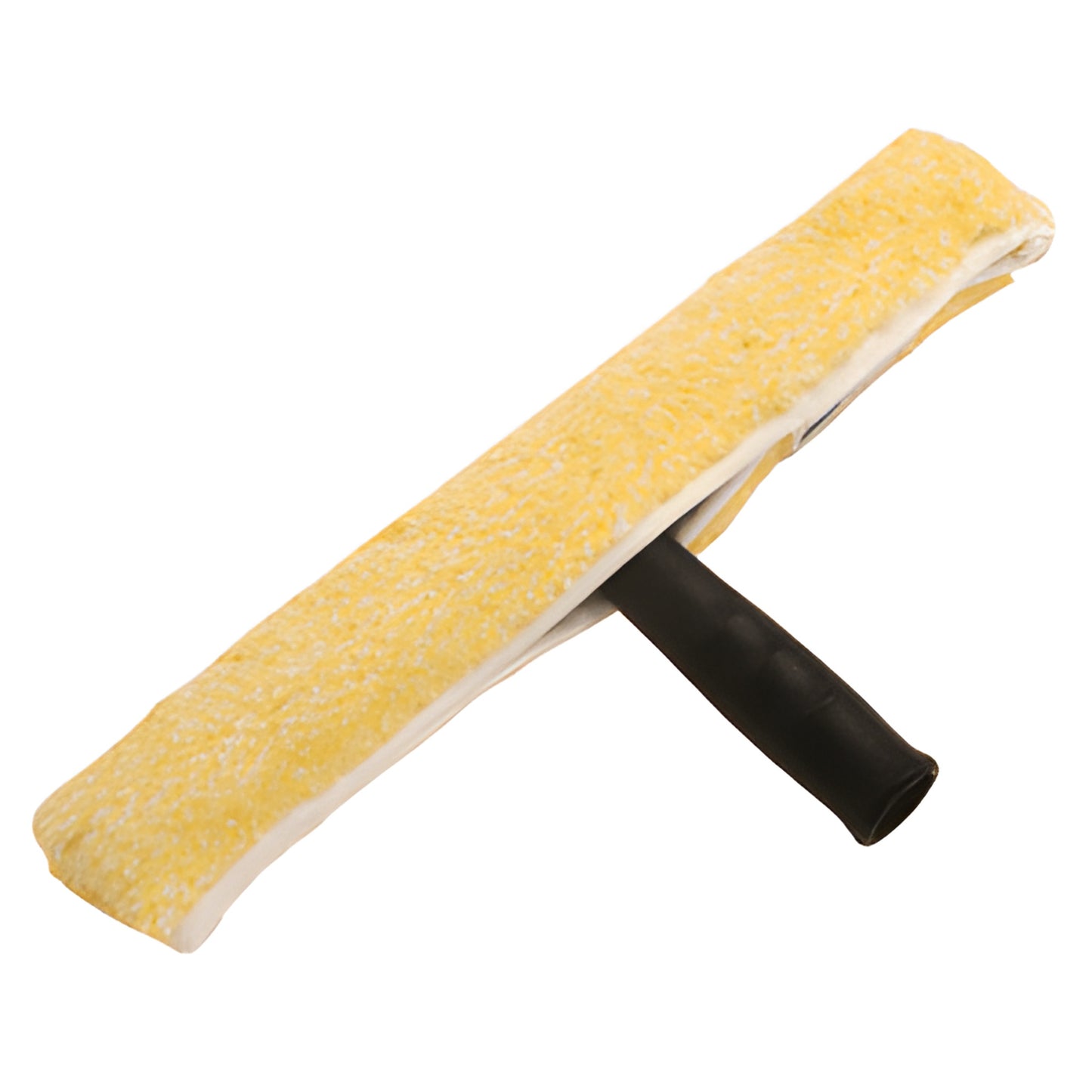 14 in T-frame window washer cover (SKU 2132513), yellow heavy-duty porcupine pile on black handle, extension-pole compatible