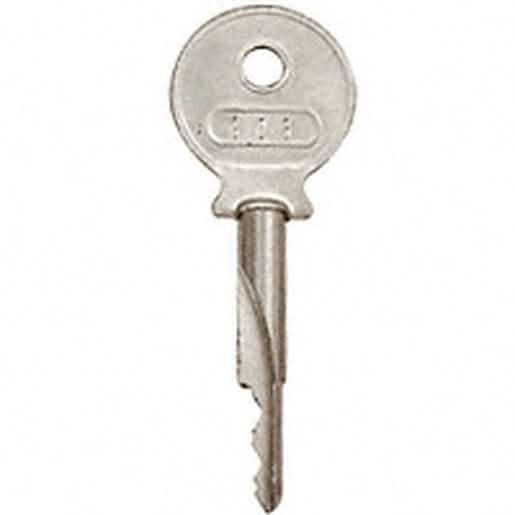 Close-up of CRL D802 Series Lock Replacement Key #903 in a well-lit setting.