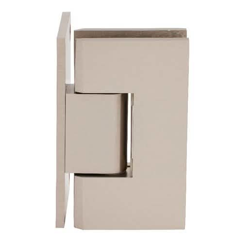 CRL Brushed Nickel Vienna 044 Series Wall Mount Offset Hinge, 5° Pre-Set Back Plate