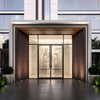 Entice HP+ glass entrance (ENT200): double insulating glass doors with ultra narrow 1-5/8 stiles and minimalist frame.