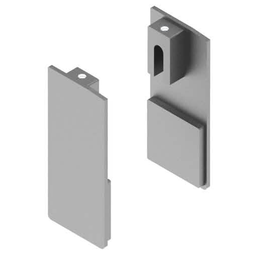 CRL70 Series Top Track Wall Mount Kit End Cap - Durable, sleek design for easy installatio