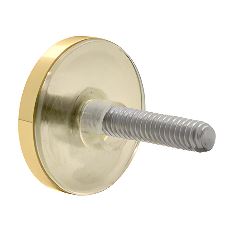 Polished brass BM handle replacement washer with threaded stud, 1-1/4" diameter - SKU BMSKBR (2 per set)