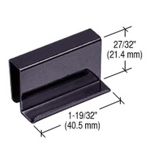 CRL Black Finger Grip Strike Plate: Durable, sleek design for seamless door operation.