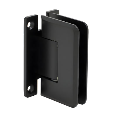 CRL Pinnacle 037 Matte Black Wall-Mount H Back Plate Glass Door Hinge