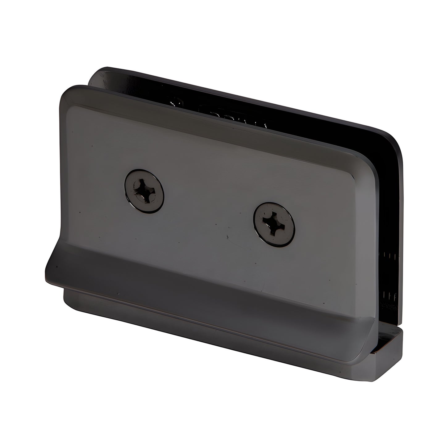 PPH080RB oil-rubbed bronze beveled brass shower door hinge with rear drip plate (sill-mount pivot)