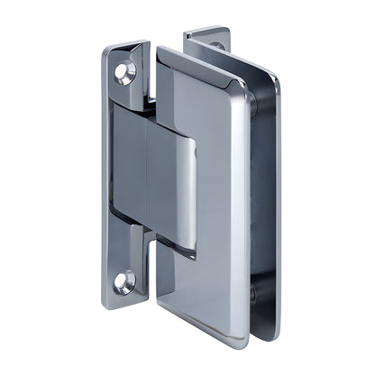 Polished chrome adjustable brass shower door hinge (Cologne Series) - wall mount, fits 10-12mm glass, SKU C0L337CH