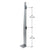 CRL 72" Klarity Brushed Stainless Right End Post for Frameless Shower