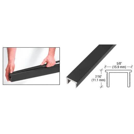 Matte Black 72" Glass Barrier Post Filler for sleek, modern design and secure installation